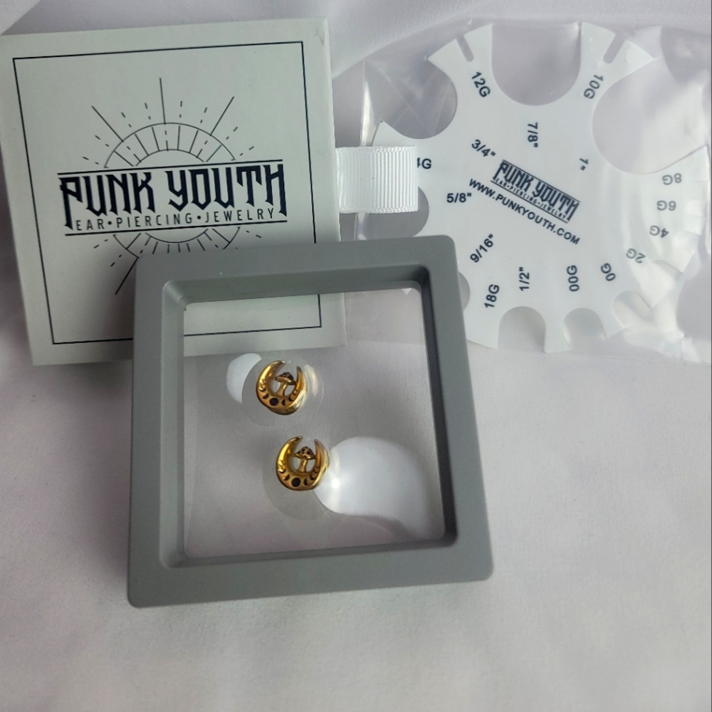 Punk Youth Gold Ear Gages